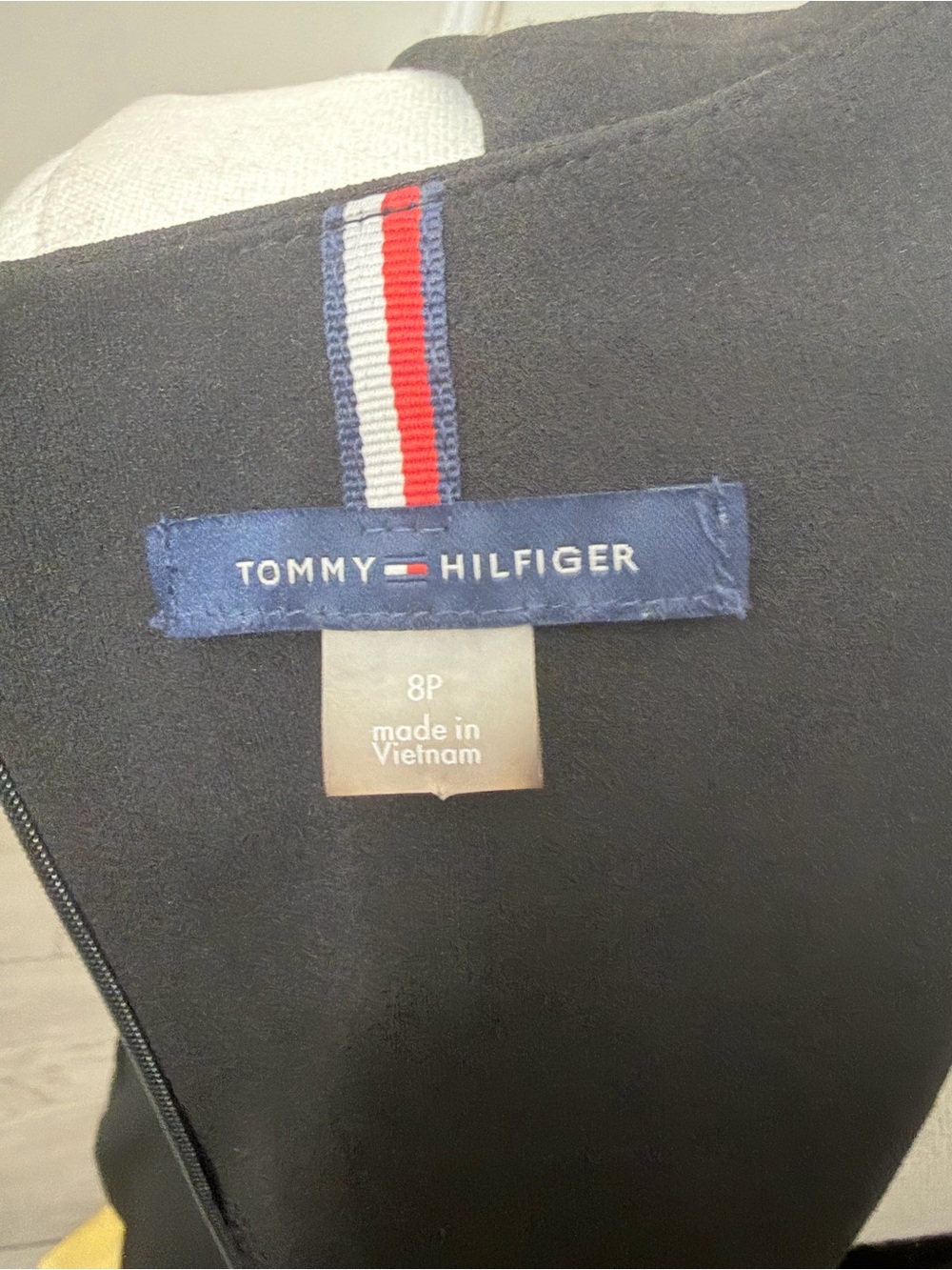 Tommy Hilfiger Black Sheath Dress Gold Button Detail Size 8P Petite - Picture 7 of 8
